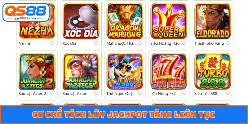 Cơ chế tích lũy jackpot tăng liên tục
